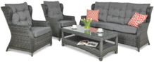 Aiamööbli komplekt BLACK RED WHITE Trivento 3, hall/tumehall, 1-5 kohta