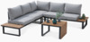 Aiamööbli komplekt Focus Garden Pasadena, 4-kohaline, hall/puit/tumehall