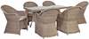 Aiamööblikomplekt Home4you Toscana, 10522, laud ja 6 tooli, hall