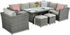 Aiamööbli komplekt Focus Garden Moniz Dining Plus, 7-8 kohta, tumehall