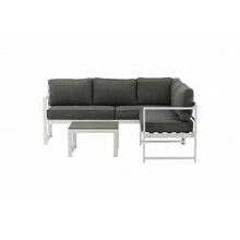 Aiamööbli komplekt Venture Home Salvador, nurgadiivan, 190x118 cm, valge/hall