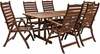 Aiamööblikomplekt Home4you Venice, laud ja 6 tooli, 07090, 180x90xH74cm, pruun