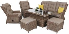 Aiamööbli komplekt Home & Garden Memfis, 7-kohaline, pruun/helepruun