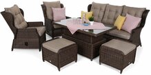 Aiamööbli komplekt Home & Garden Memfis, 7-kohaline, pruun/tumepruun