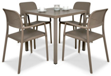 Aiamööbli komplekt CUBE Bora/Cube, 80, 4+1, helepruun