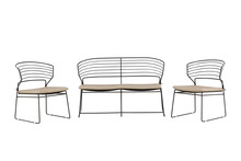 Aiamööbli komplekt Venture Design Milano, 66x76x59 cm, must