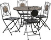 Aiamööblikomplekt Home4you Mosaic, K38668, laud ja 4 tooli, mosaiikplaadid