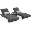 Lamamistoolide komplekt Home & Garden Bora Bora, 2 tooli ja laud, tumehall