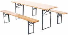 Aiamööbli komplekt HOME & GARDEN Picnic, 200 cm, must/mänd, 6-kohaline