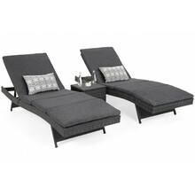 Lamamistoolide komplekt Home & Garden Bora Bora, 2 tooli ja laud, tumehall