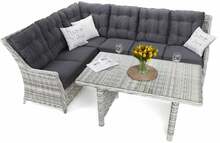 Aiamööbli komplekt HOME & GARDEN Alicante Corner Left, 5-kohaline, hall/helehall