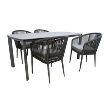 Aiamööblikomplekt Home4you Ecco, K211882, laud ja 4 tooli, hall