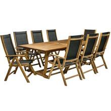 Aiamööblikomplekt Home4you Future, K278211, laud ja 8 tooli, pruun