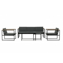 Aiamööbli komplekt Venture Design Dakar, 188x80 cm, must/hall