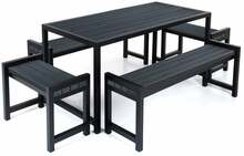 Aiamööbli komplekt DM GRILI Grill Garden 4, 6-kohaline, must