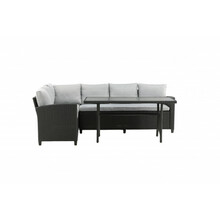 Aiamööblikomplekt Venture Home Brentwood, nurgadiivan, 176x167 cm, must/hall