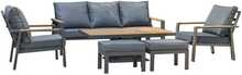 Aiamööblikomplekt Home4you Parker, 6-osaline, 7-kohaline, hall