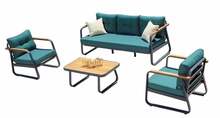 Aiamööbli komplekt Kalune Design Rio, 5-kohaline, roheline/sinine