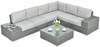 Aiamööbli komplekt Focus Garden Avocado, 5-kohaline, hall/tumehall