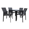 Aiamööblikomplekt Home4you Amalfi, K14531, laud ja 4 tooli, hall