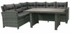 Aiamööblikomplekt Home4you Pavia, 21091, laud, nurgadiivan, tumehall