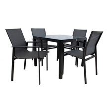 Aiamööblikomplekt Home4you Amalfi, K14531, laud ja 4 tooli, hall