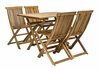 Aiamööblikomplekt Home4you Finlay, laud ja 4 tooli, 13181, 110x75xH72cm, kokkupandav, pruun