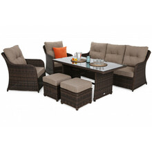 Aiamööbli komplekt Home & Garden Bergamo, tumepruun