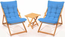Aiamööbli komplekt Kalune Design MY005, 2-kohaline, sinine/puit