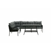 Aiamööbli komplekt Venture Design Berlin, nurgadiivan, 193/173x63.5x69.5 cm, must