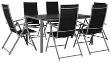 Aiamööblikomplekt Patio Astoria, 7-osaline, hall/must, 6-kohaline