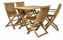 Aiamööblikomplekt Home4you Finlay, K131801, laud ja 4 tooli, pruun