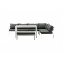Aiamööbli komplekt Venture Home Ramos, nurgadiivan, must, 80x66x294/210 cm