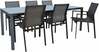 Aiamööblikomplekt Home4you Amalfi, K14532, laud ja 6 tooli, hall