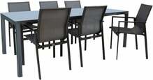 Aiamööblikomplekt Home4you Amalfi, K14532, laud ja 6 tooli, hall