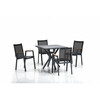 Aiamööbli komplekt Hanah Home Samara, must, 4-kohaline