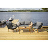 Aiamööbli komplekt Venture Design Chania, laud 45x110x60 cm, tool 75x76x75 cm, diivan 75x76x164 cm, must