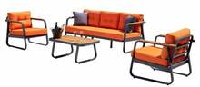 Aiamööbli komplekt Kalune Design Rio, 5-kohaline, oranž