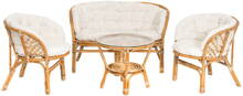 Aiamööbli komplekt Home & Garden Bahama, 4-kohaline, valge/pruun