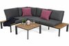Aiamööbli komplekt Home & Garden Nicea, 3-kohaline, hall/tumehall