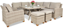 Aiamööbli komplekt Focus Garden Toledo Dining, 9-kohaline, beež