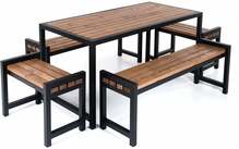 Aiamööbli komplekt DM Grill Garden, 6-kohaline, must/pruun