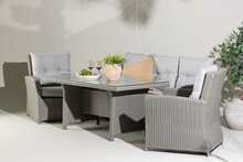 Aiamööbli komplekt Venture Design Brentwood, laud 72x145x85 cm, tool 73x89x75 cm, diivan 73x89x186 cm, hall