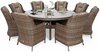 Aiamööbli komplekt Home & Garden Bristol Round Elegant, 180 cm, 8 kohta, pruun/helepruun