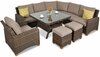 Aiamööbli komplekt FOCUS GARDEN Toledo Dining, 9-kohaline, pruun