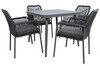 Aiamööblikomplekt Home4you Hela, K211883, laud ja 4 tooli, hall