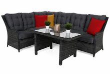 Aiamööbli komplekt Home & Garden Alicante Corner Left, 5-6 kohta, hall/tumehall