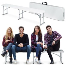 Kokkupandav aiapink Plonos, 180 cm, valge