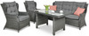 Aiamööbli komplekt BLACK RED WHITE Trivento Dining, 1-5 kohta, tumehall