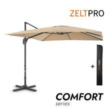Aia päikesevari aluse ja kattega Comfort, taupe